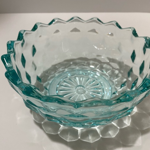 Indiana Glass Light Blue Candy Dish Vintage Mid Century Modern - May Be Flawed - Picture 2 of 6